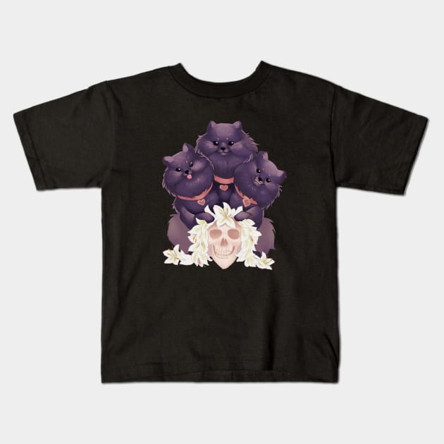 Cutie Cerberus Kids T-Shirt by LHolton